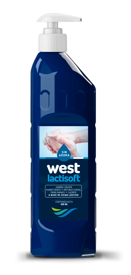 Jabón líquido humectante y antibacterial para manos y cuerpo lactisoft