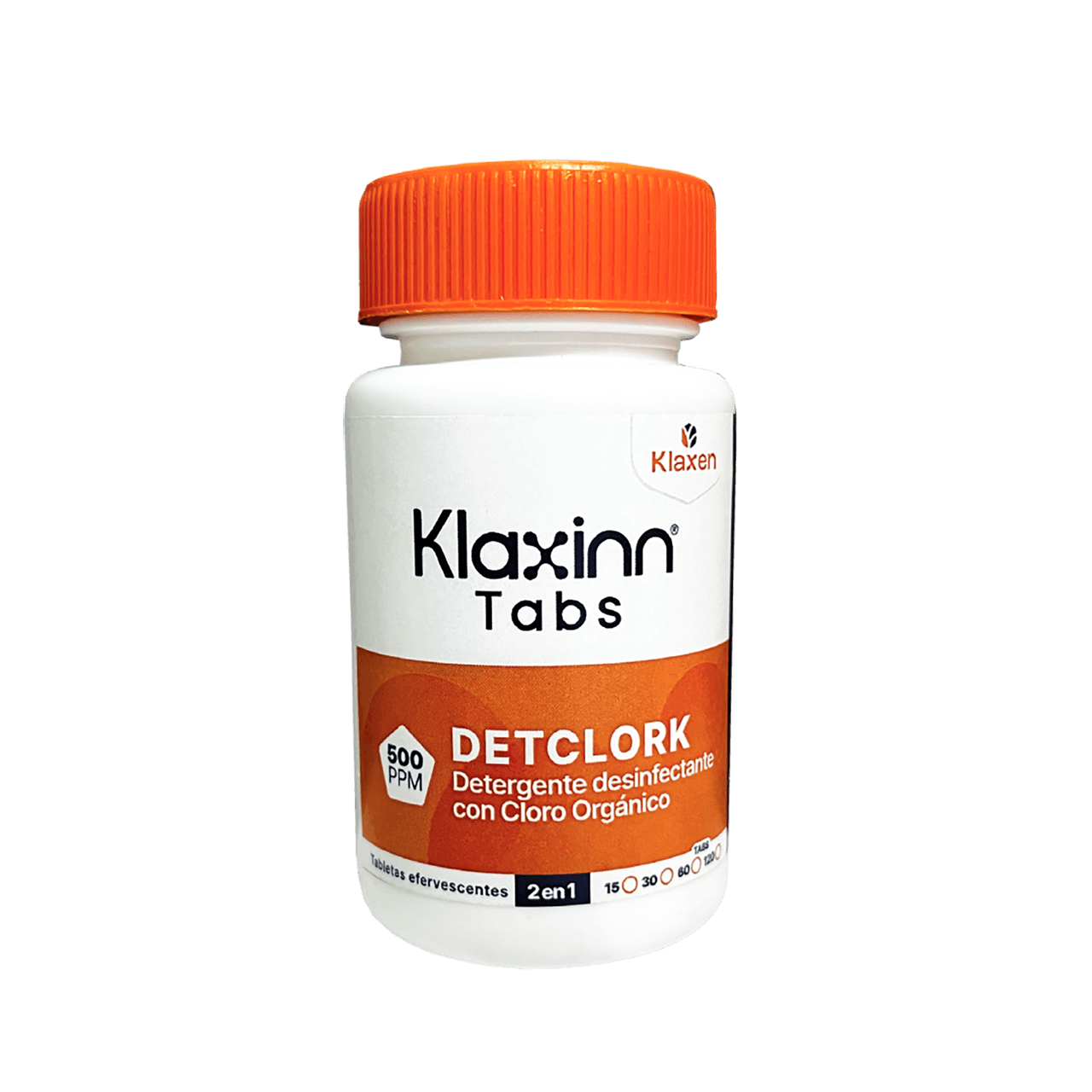 Klaxinn Tabs Detclork 500 - Detergente Desinfectante (2 en 1) en Tabletas Efervescentes