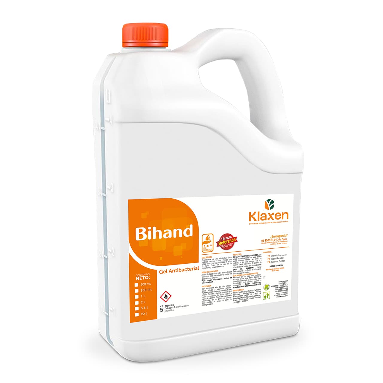 Bihand - Gel Antibacterial con Alcohol al 65%