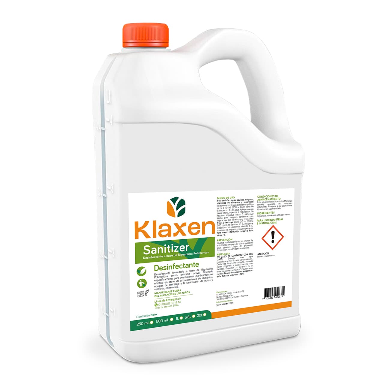 Sanitizer - Desinfectante de Frutas y Verduras