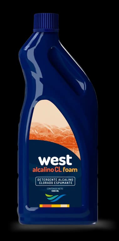 Detergente líquido clorado west alcalino CL foam