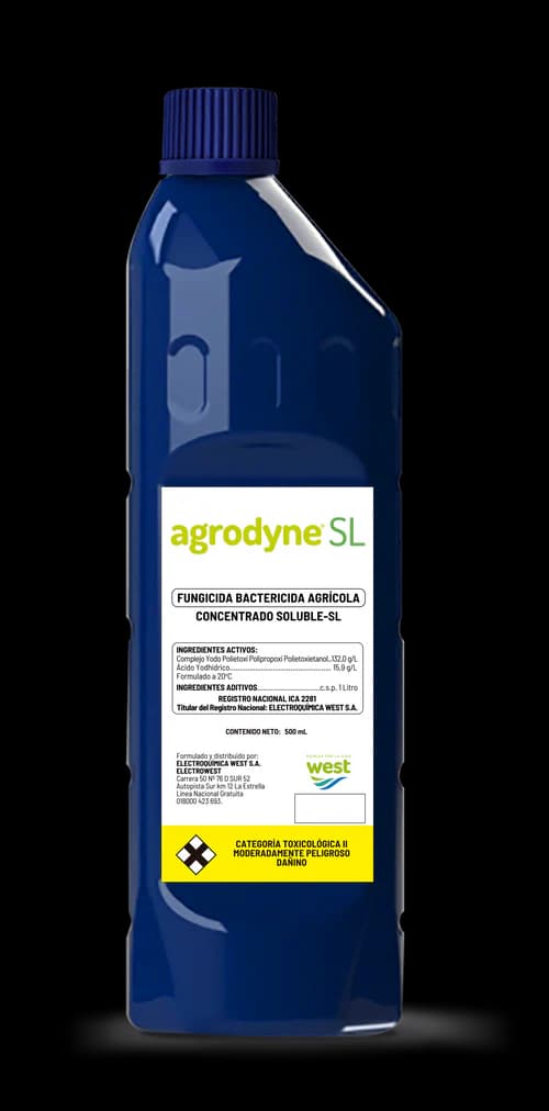 Fungicida bactericida con base en yodo agrodyne