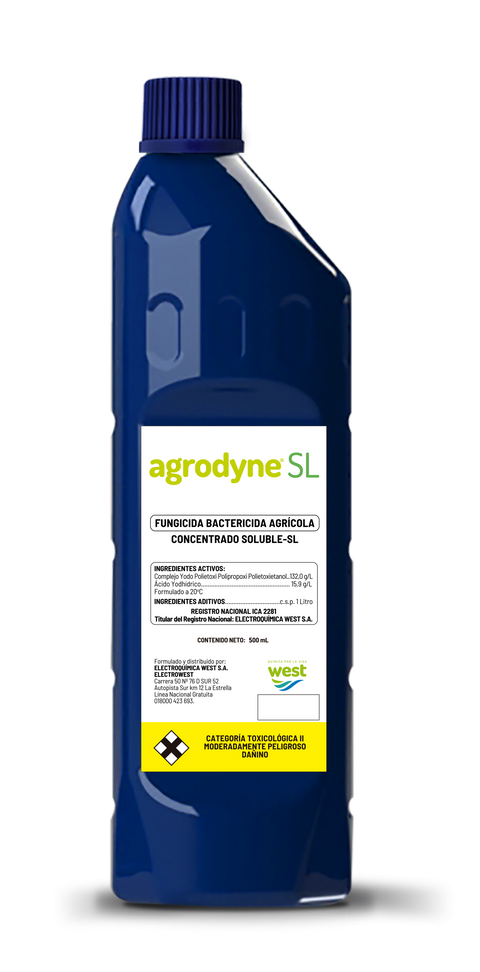 Fungicida bactericida con base en yodo agrodyne