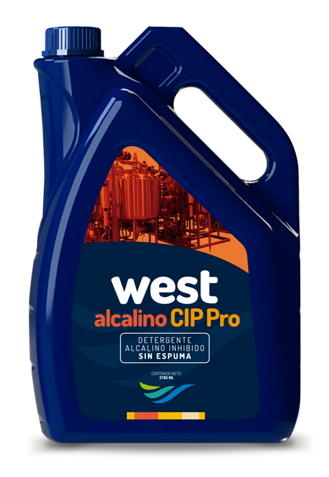 Detergente alcalino inhibido de baja espuma West Alcalino CIP PRO