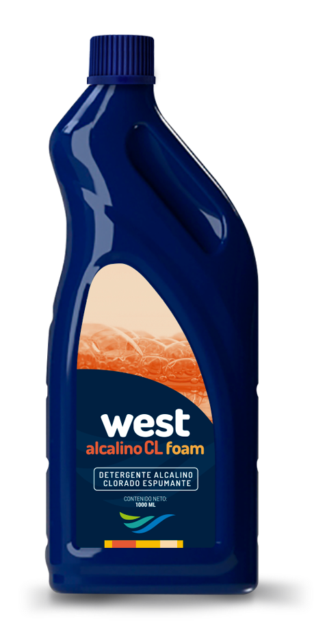 Detergente líquido clorado west alcalino CL foam